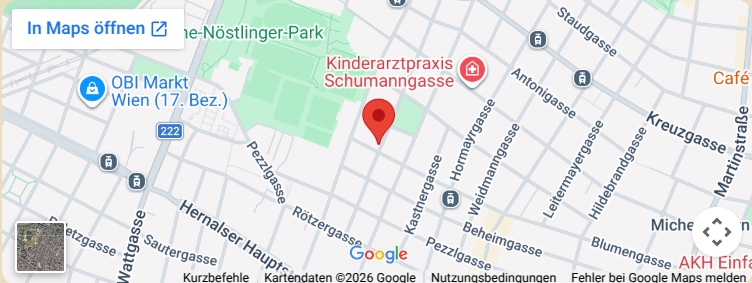 Anfahrtskarte Praxis Rokitanskygasse 15/4, 1170 Wien